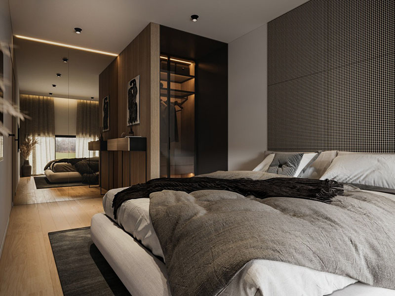 98㎡3室1厅家庭装修 上海香港丽园 现代轻奢风格 全包装修设计