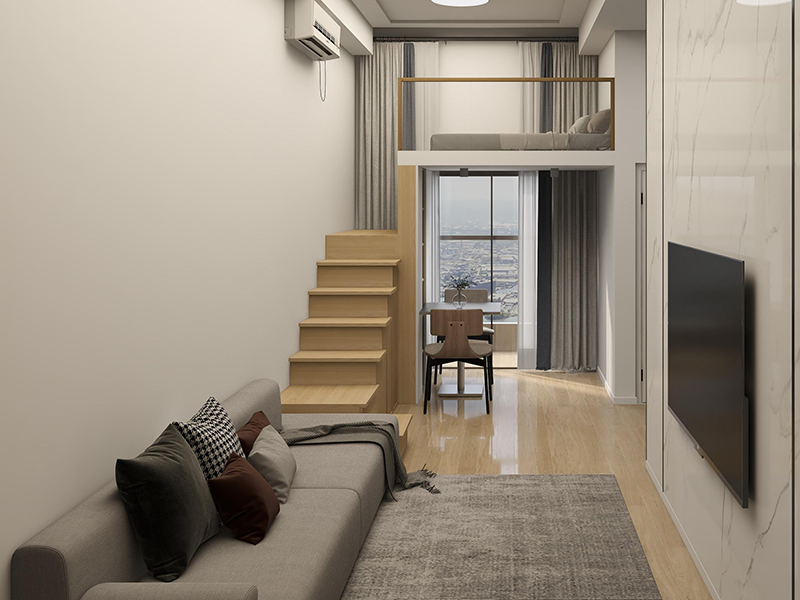中山坦洲裕洲湾公寓装修 33㎡小居室翻新改造 现代简约风格清包