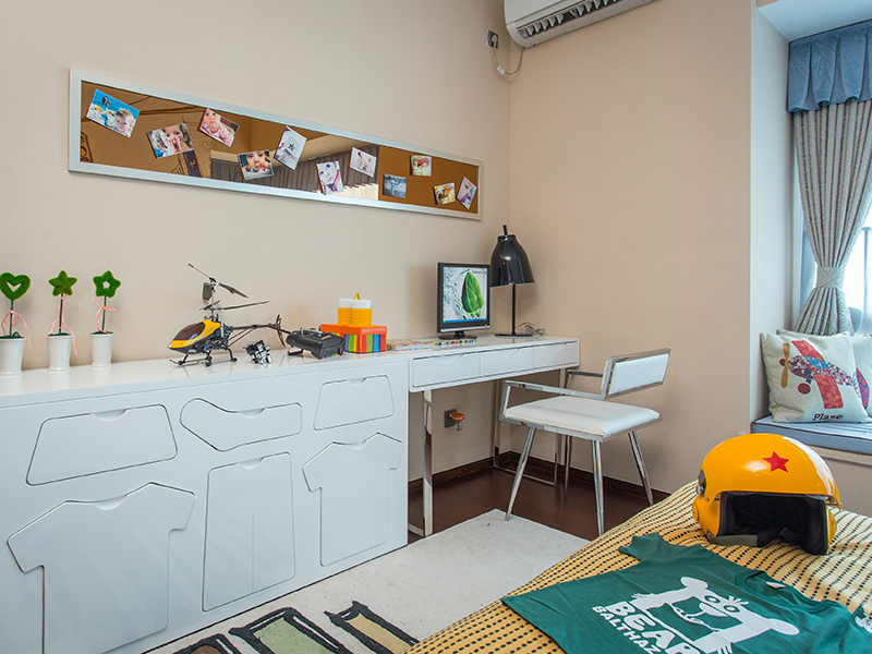 合肥明珠广场三居室欧式风格装修 111平全屋设计 儿童房改造全包