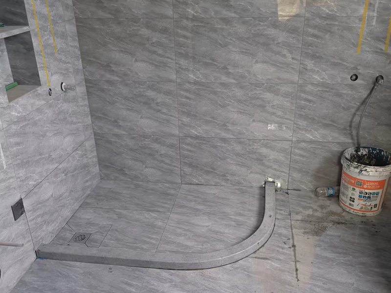 7平米浴室简单装修 淋浴房干湿分离 北京红山郡小区新房清包施工